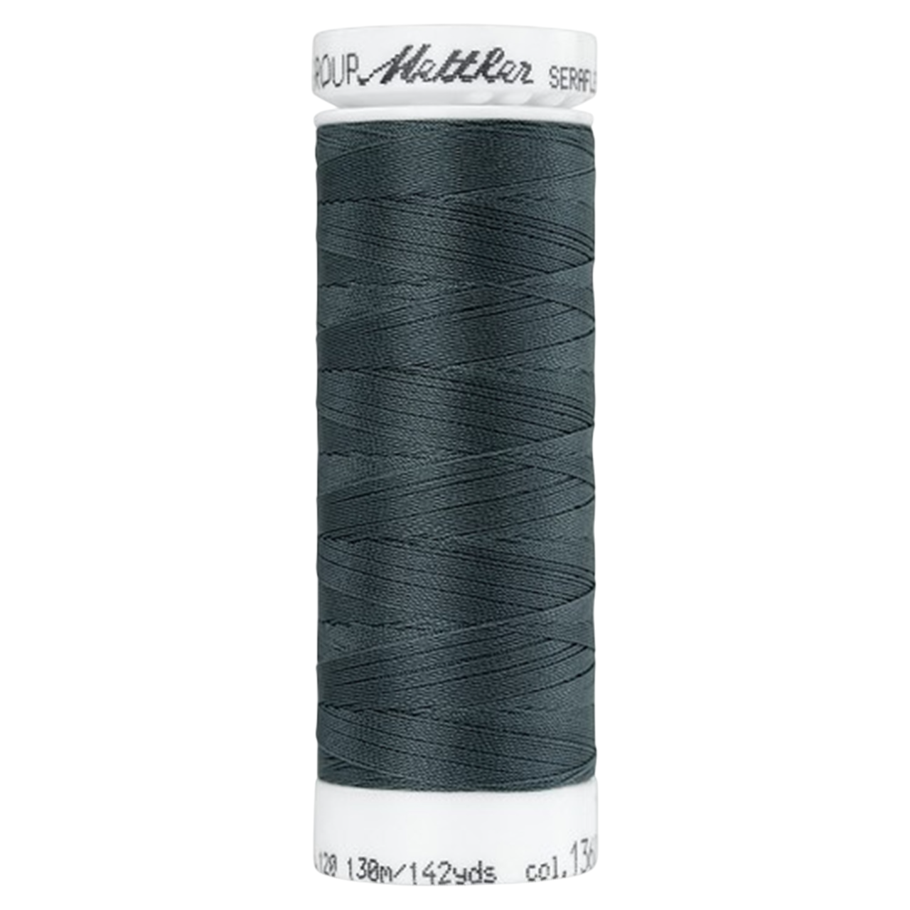 Bobine de fil coudre - gris foncé - 130m - Haute élasticité - METTLER - 100% polyester