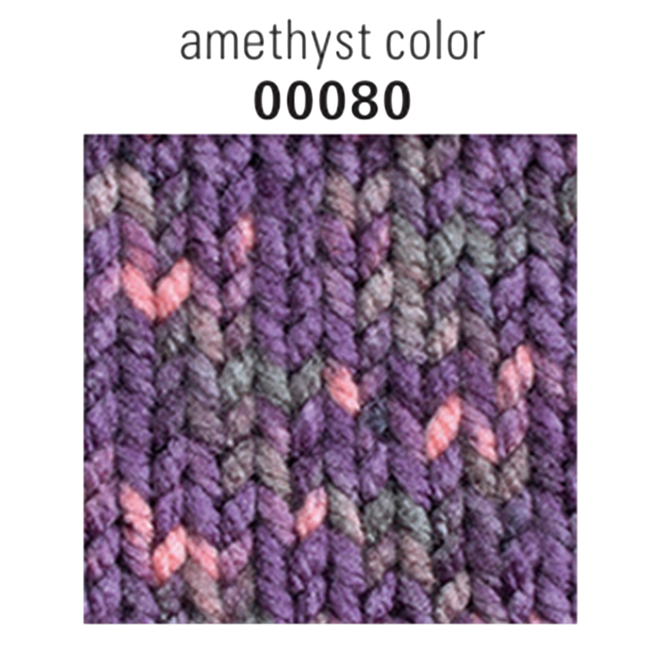 Écharpe tricotée avec la pelote Bravo Big Color mauve. Canocea France