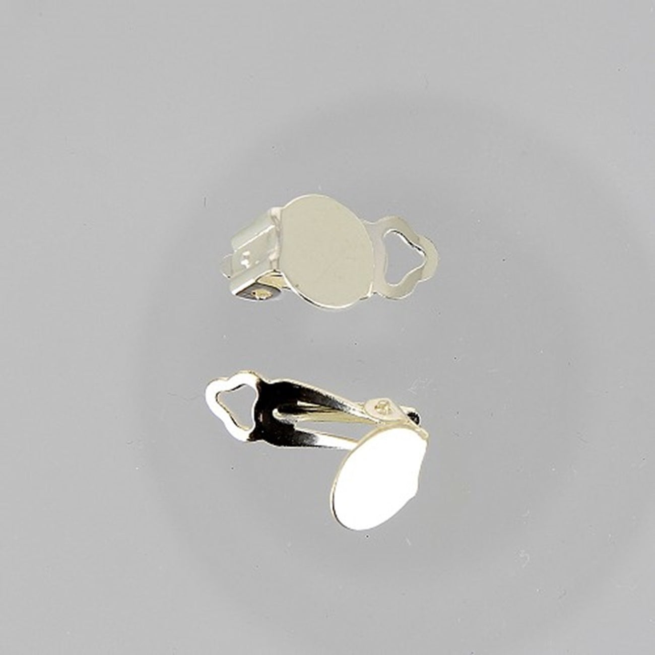 Boucles d'oreilles - argenté - 2 pièces - inoxydable Clips large