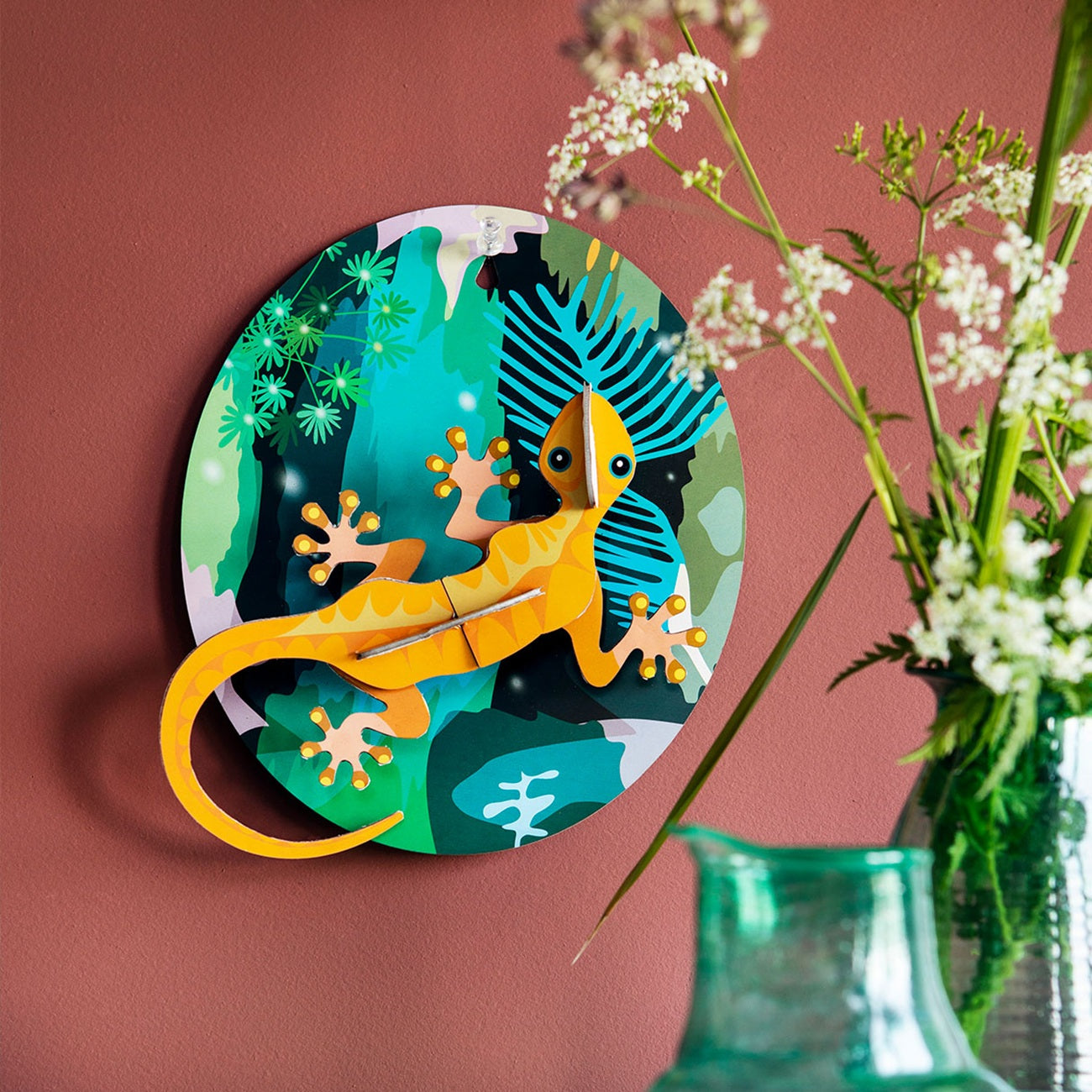 Décoration murale - Jungle GECKO - puzzle 3D - 7 pièces - carton recyclé - STUDIO ROOF