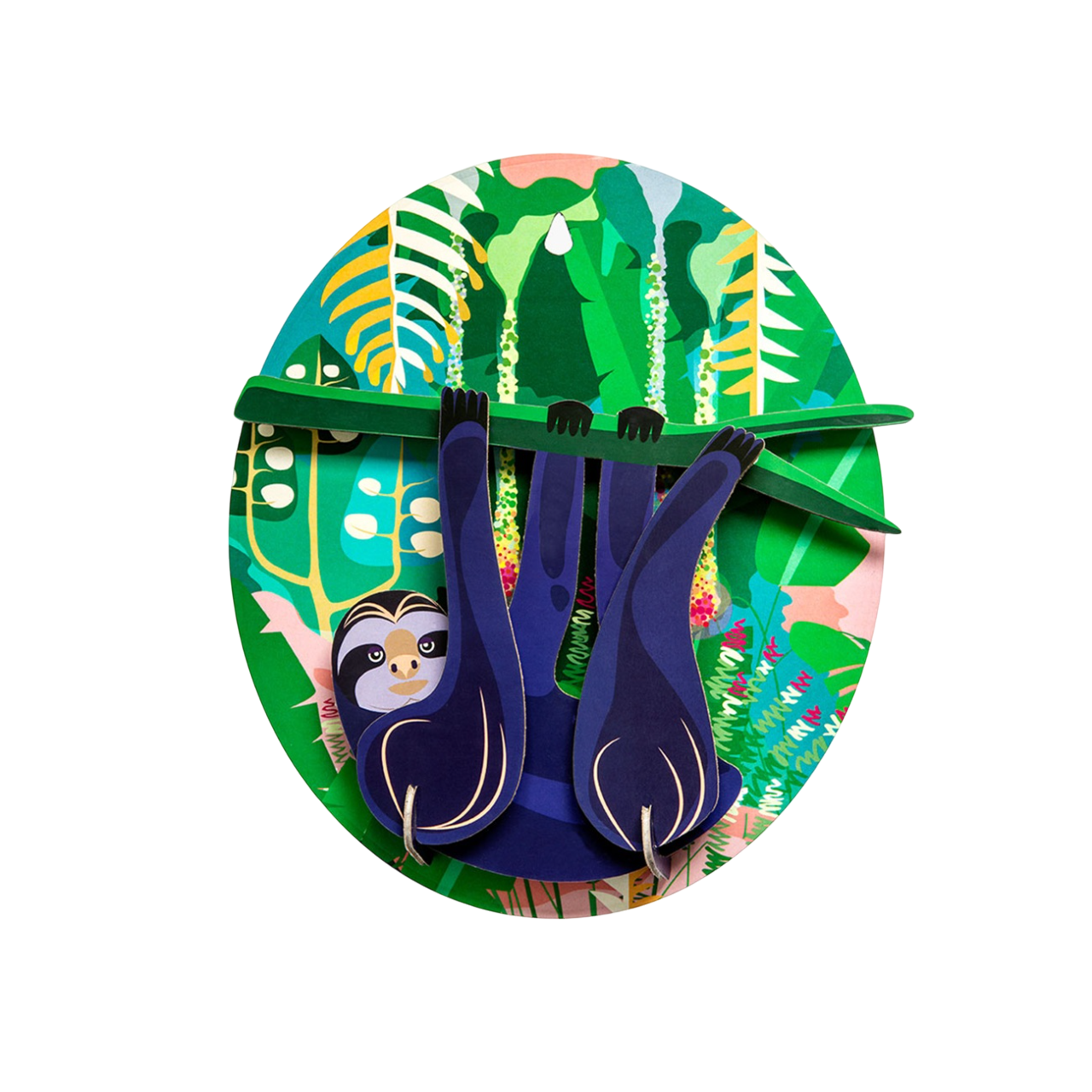 Décoration murale - Jungle PARESSEUX - puzzle 3D - 7 pièces - carton recyclé - STUDIO ROOF
