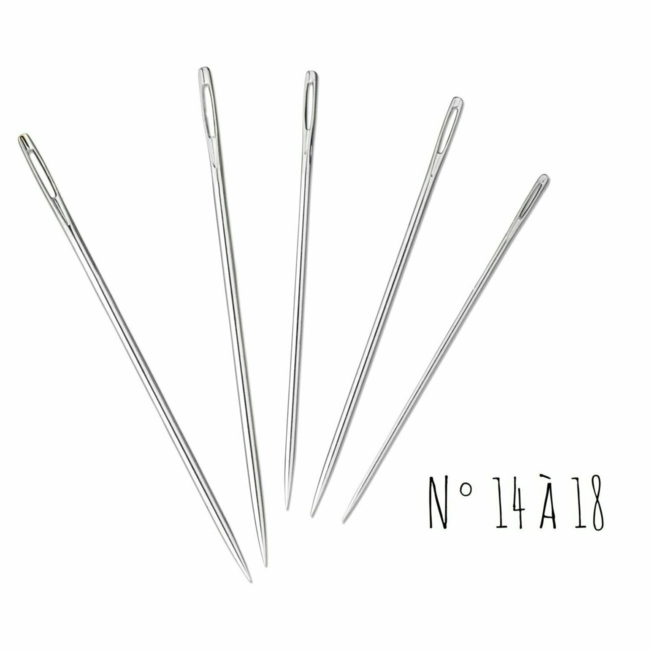 Aiguilles à repriser - Taille de 14 à 18 - 5 pièces