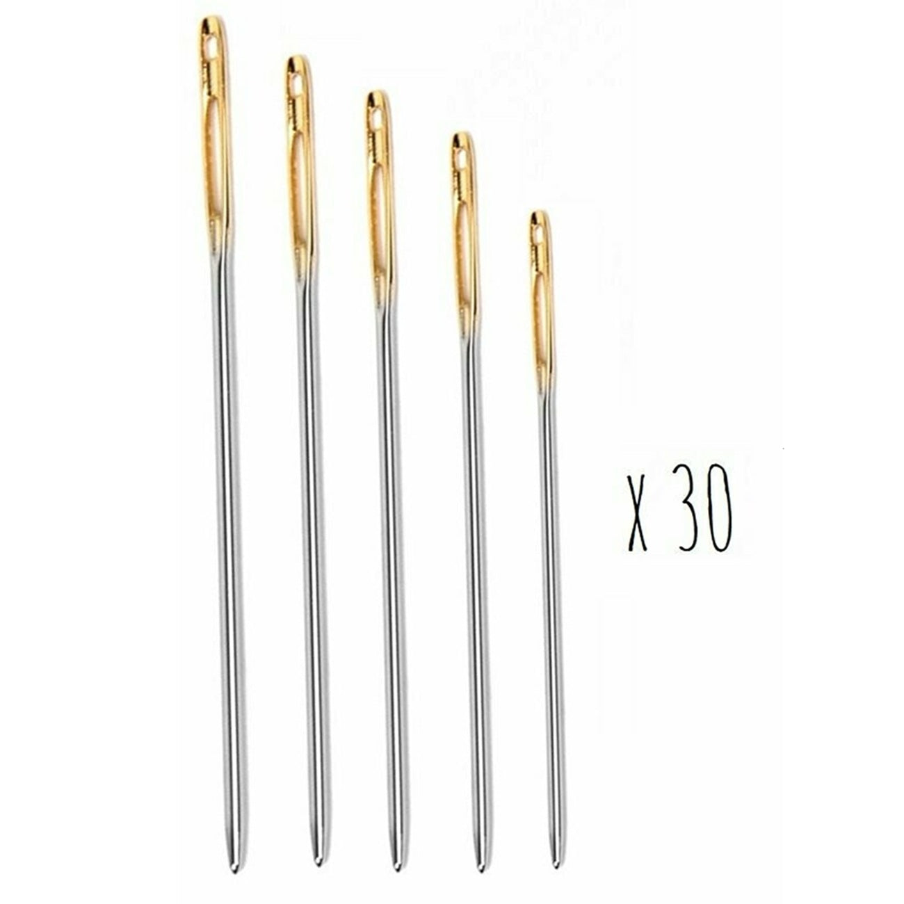 Aiguilles à coudre dans sa boite distributrice - Tailles assorties - 30 pièces