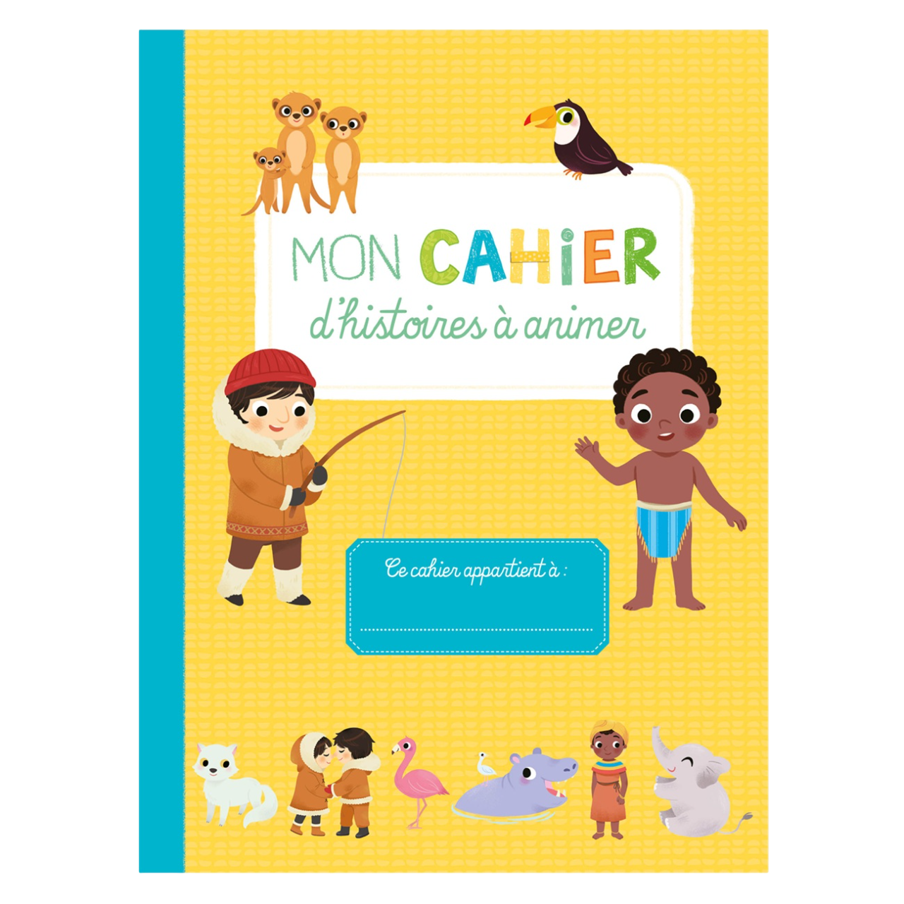 Cahier histoire à animer + autocollants repositionnables - Autour du monde - 20 x 26 cm - AUZOU