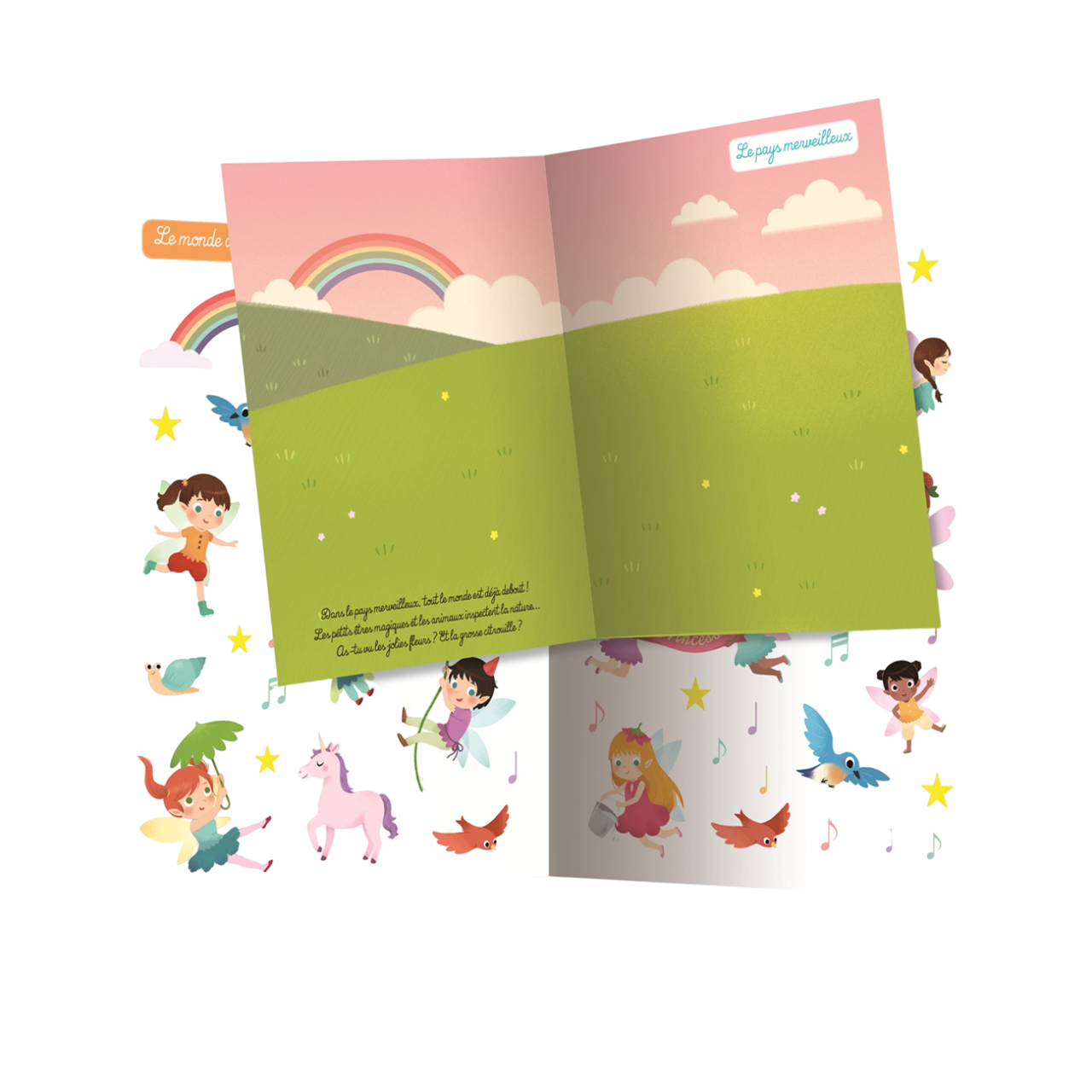 Cahier histoire à animer + autocollants repositionnables - Princesses - 20 x 26 cm - AUZOU