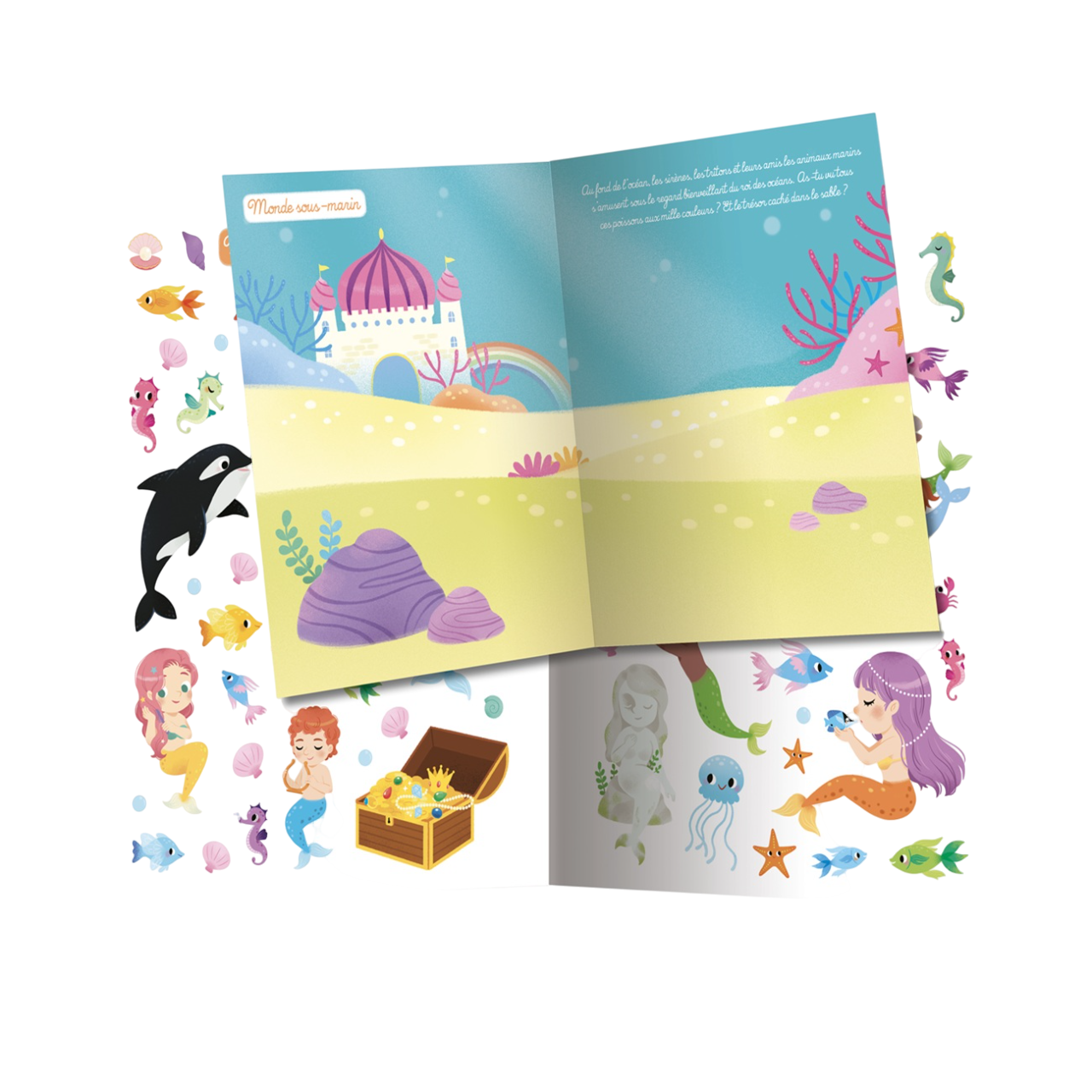Cahier histoire à animer + autocollants repositionnables - Mondes magiques - 20 x 26 cm - AUZOU
