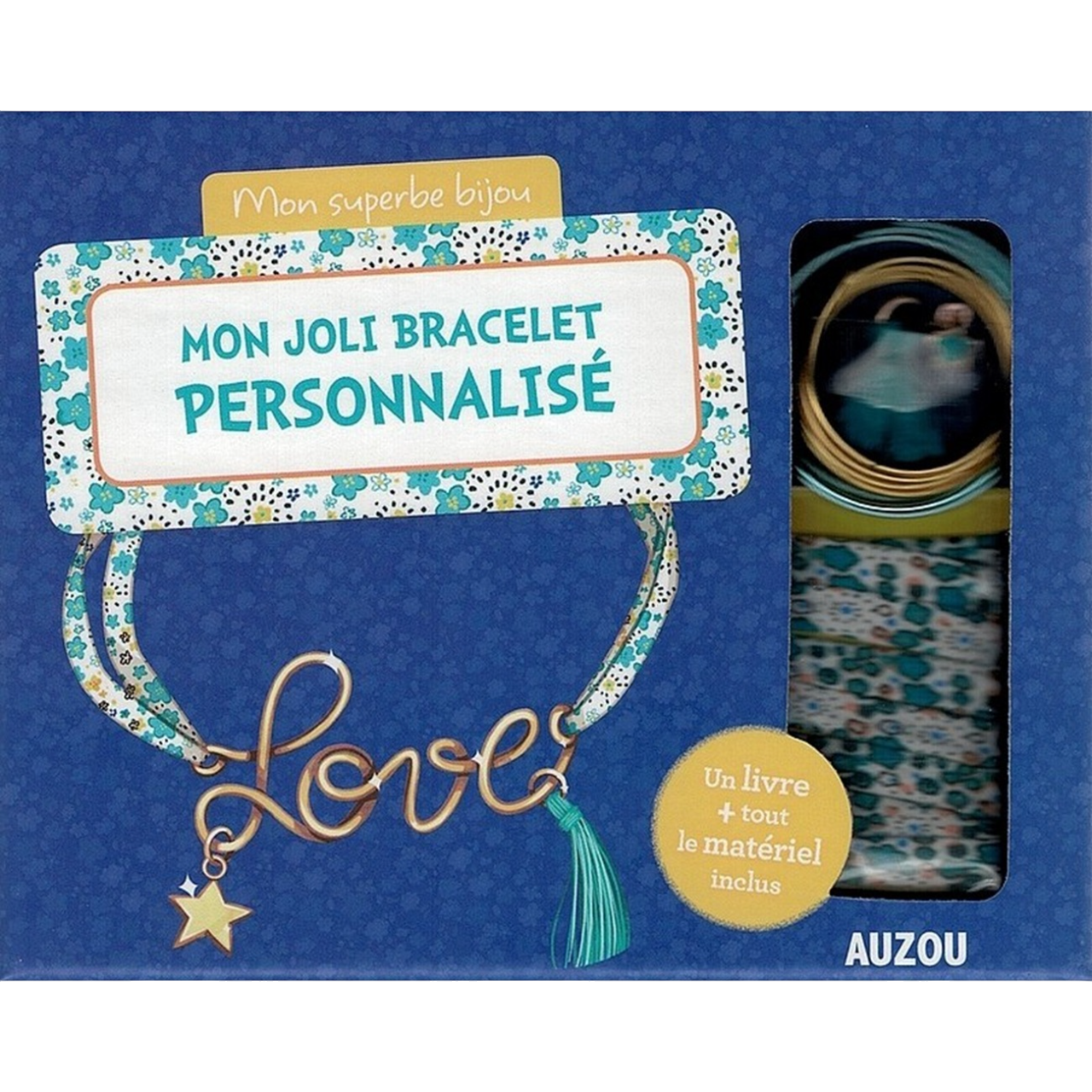Coffret - bracelet à personnaliser - livre 24 pages pas à pas - AUZOU