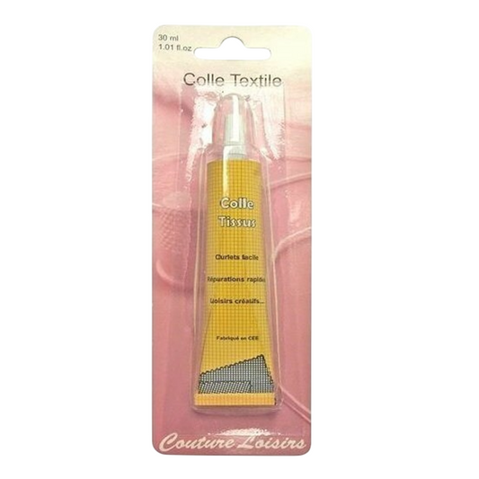 Tube de colle textile 30 ml pour couture, ourlets et loisirs créatifs - canocea