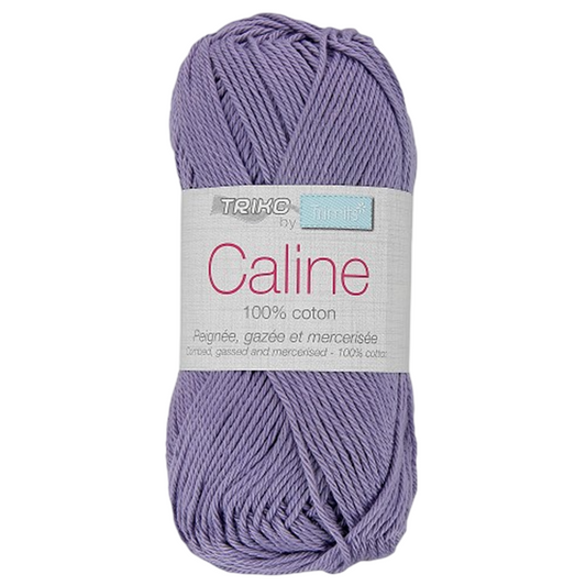 Fil à tricoter Caline - Violet - 100% coton - peignée, gazée et mercerisée