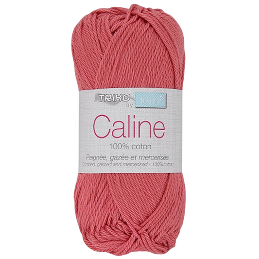 Fil à tricoter Caline - Rose poudré - 100% coton - peignée, gazée et mercerisée