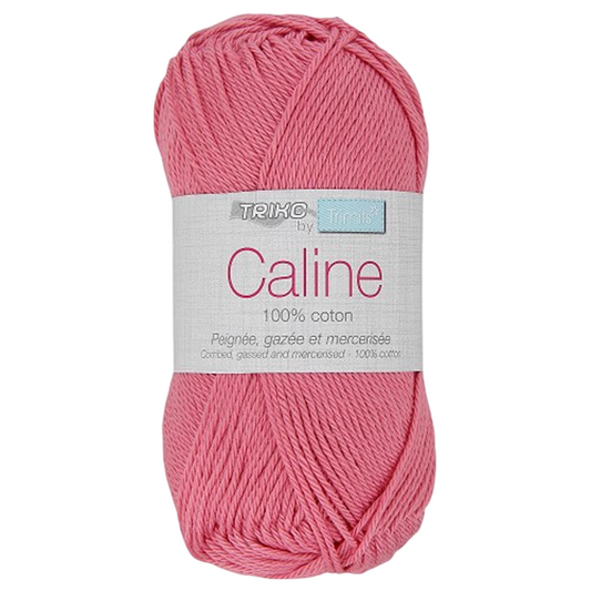 Fil à tricoter Caline - Rose - 100% coton - peignée, gazée et mercerisée