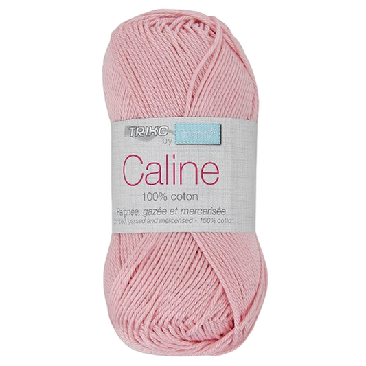 Fil à tricoter Caline - Rose pastel - 100% coton - peignée, gazée et mercerisée