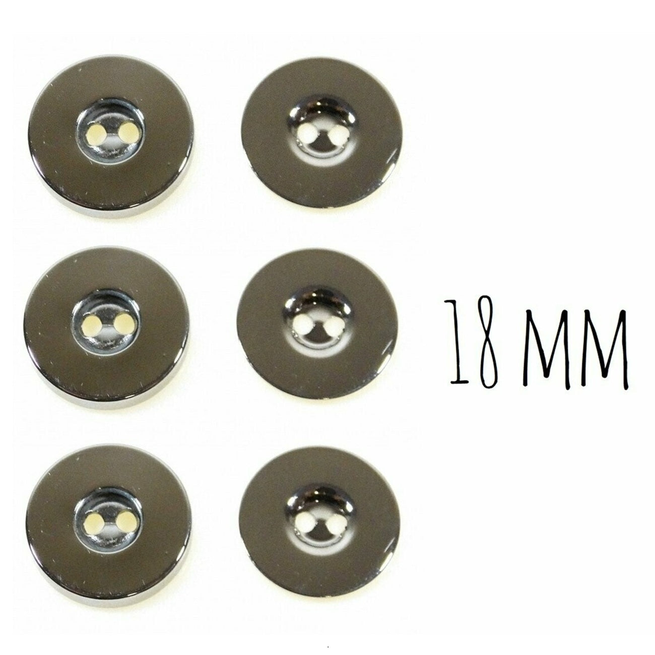 Boutons magnétiques - argentés - 18 mm - 3 jeux - à coudre