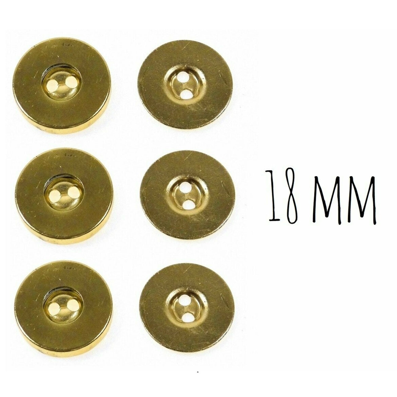 Boutons magnétiques - bronze - 18 mm - 3 jeux - à coudre