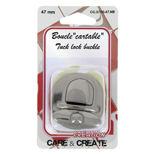 Boucle métal Noir - 47 mm - idéal pour sac, cartable, bagage
