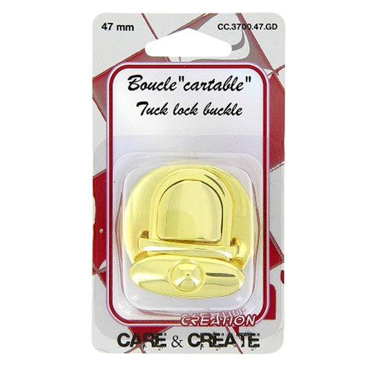 Boucle métal dorée - 47 mm - idéal pour sac, cartable, bagage