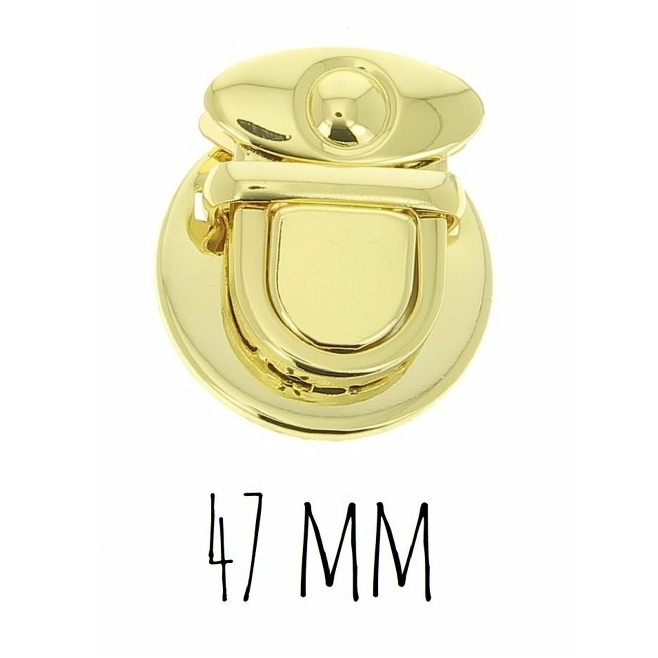 Boucle métal dorée - 47 mm - idéal pour sac, cartable, bagage