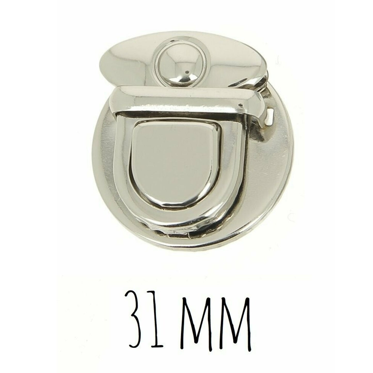 Boucle métal argentée - 31 mm - idéal pour sac, cartable, bagage