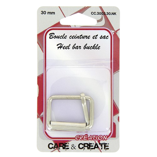 Boucle ceinture - argenté - 30mm - fermoir sacs, sacoche, cartable