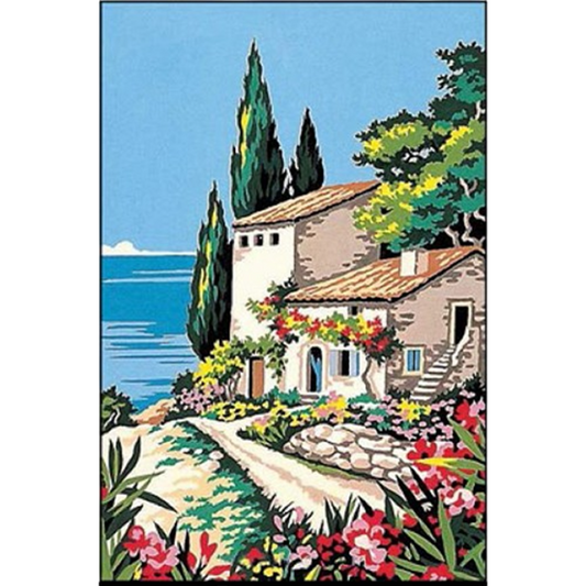Kit complet canevas Le Sud Margot Canevas - Fabrication française. Canocea France