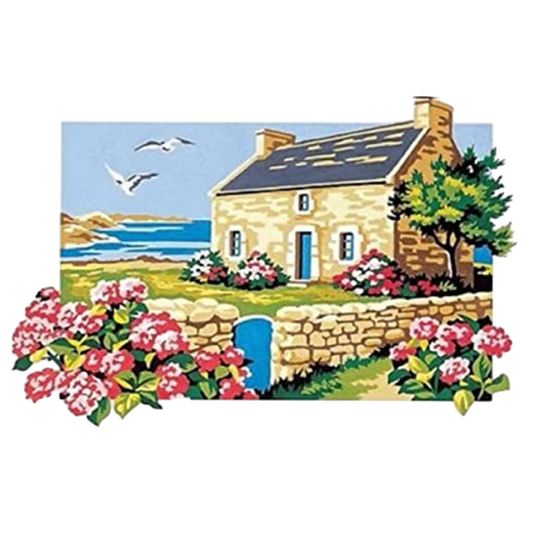 Kit complet canevas Margot Canevas La Bretagne – 22x30 cm – Fabriqué en France. Canocea France