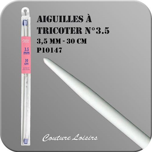 Aiguille à tricoter - 3,5 mm x 30 cm - 1 paire