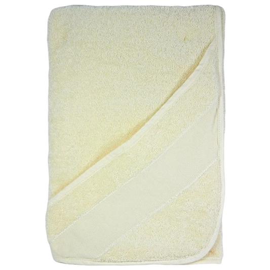 Serviette épaisse à broder avec capuche  - beige -  75 x 75 cm - 100% coton