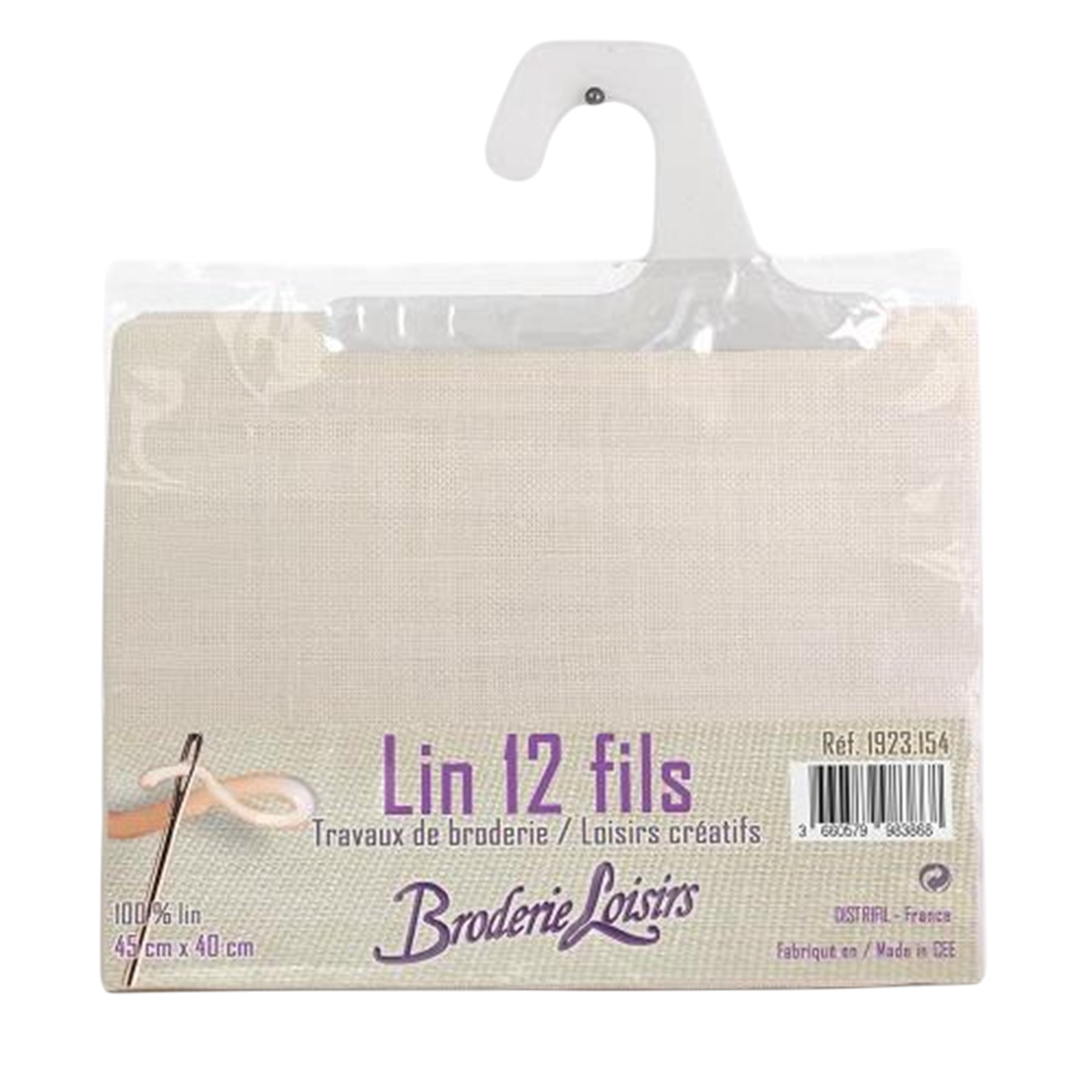 coupon tissus en 100% lin 45x40cm idéal pour broder, point de croix. Canocea