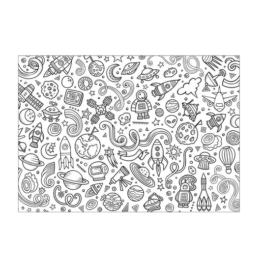 Set de table à colorier Espace Cosmos – lot de 10 pièces enfants
