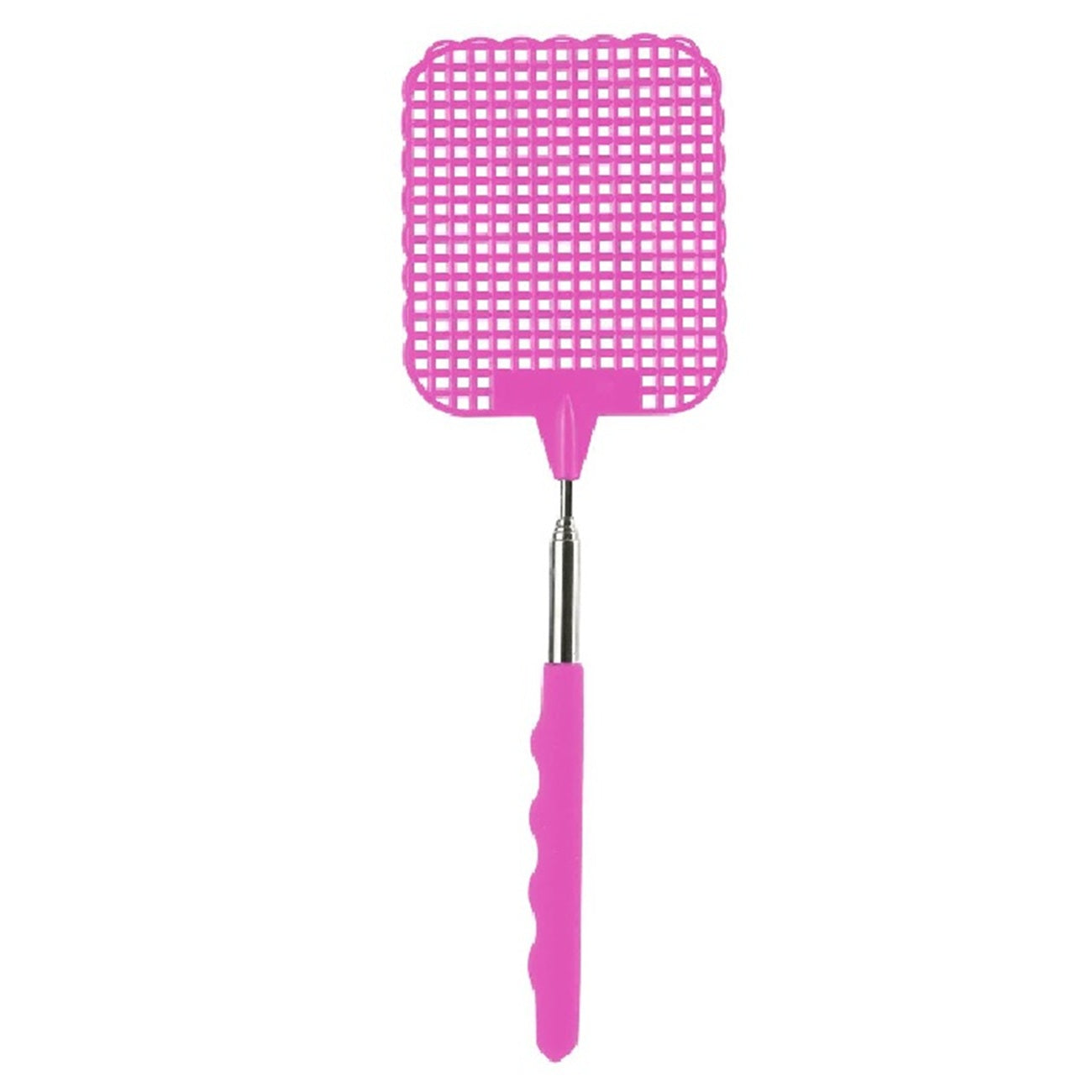 Tapette télescopique rose raquette tue insectes 72 cm. Canocea France