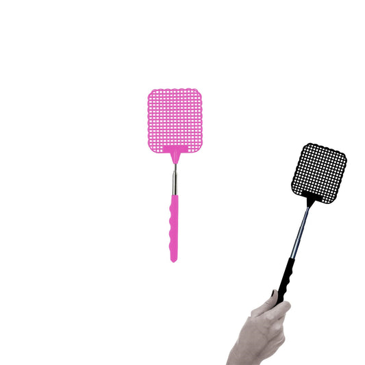 Tapette télescopique rose de 26 à 72 cm pour attraper les mouches facilement et rapidement. Canocea Frane
