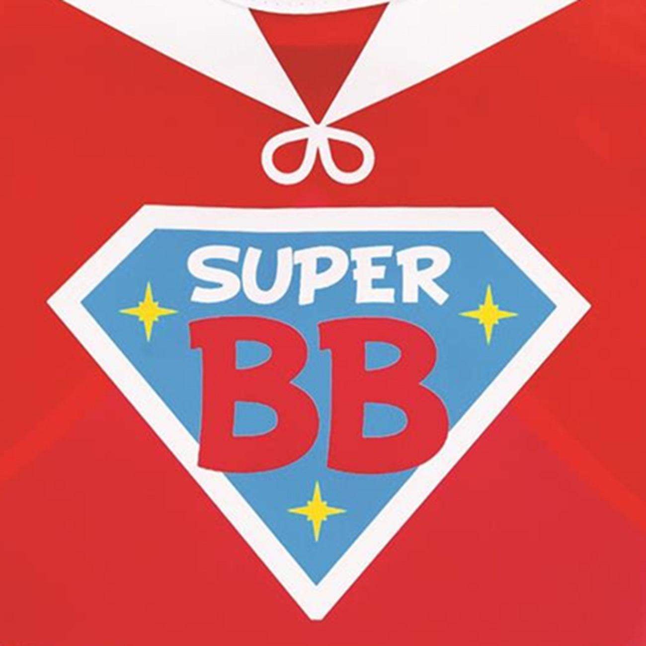 Bavoir tablier bébé imperméable rouge motif super héros. Canocea France