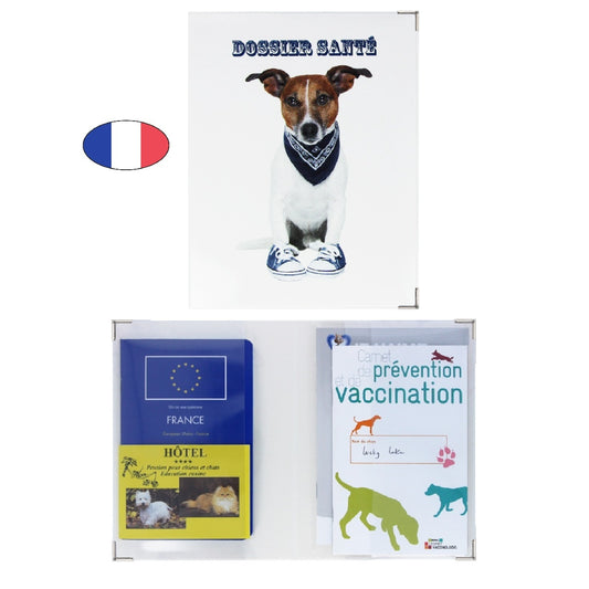 Porte documents animaux chien basket – carnet de santé – fabriqué en France - canocea
