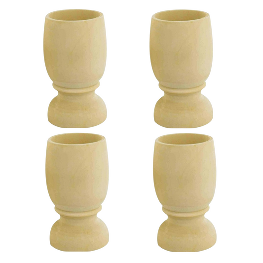 Coquetier - bois naturel - 4 pièces - personnalisable