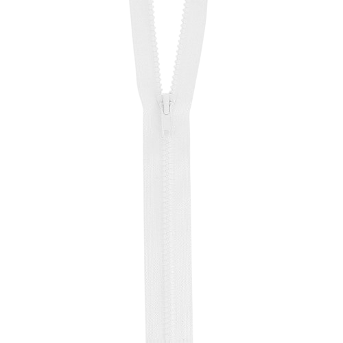 Fermeture à glissière  - Blanc - Séparable - Injecté : N° 5 - 30 cm - Plastique