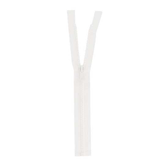 Fermeture à glissière  - Blanc - Séparable - Injecté : N° 5 - 80 cm - Plastique