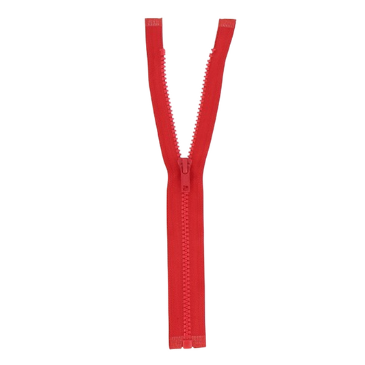 Fermeture à glissière  - Rouge - Séparable - Injecté : N° 5 - 75 cm - Plastique