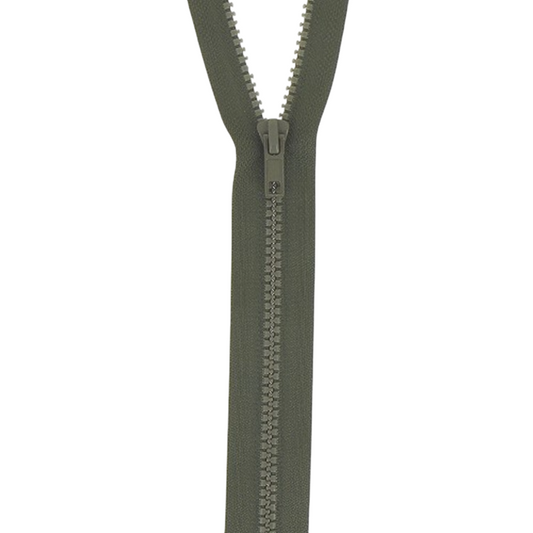 Fermeture à glissière  - Kaki - Séparable - Injecté : N° 5 - 30 cm - Plastique
