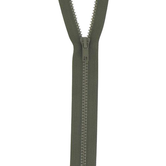 Fermeture à glissière  - Kaki - Séparable - Injecté : N° 5 - 45 cm - Plastique