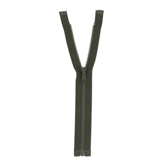 Fermeture à glissière  - Kaki - Séparable - Injecté : N° 5 - 50 cm - Plastique