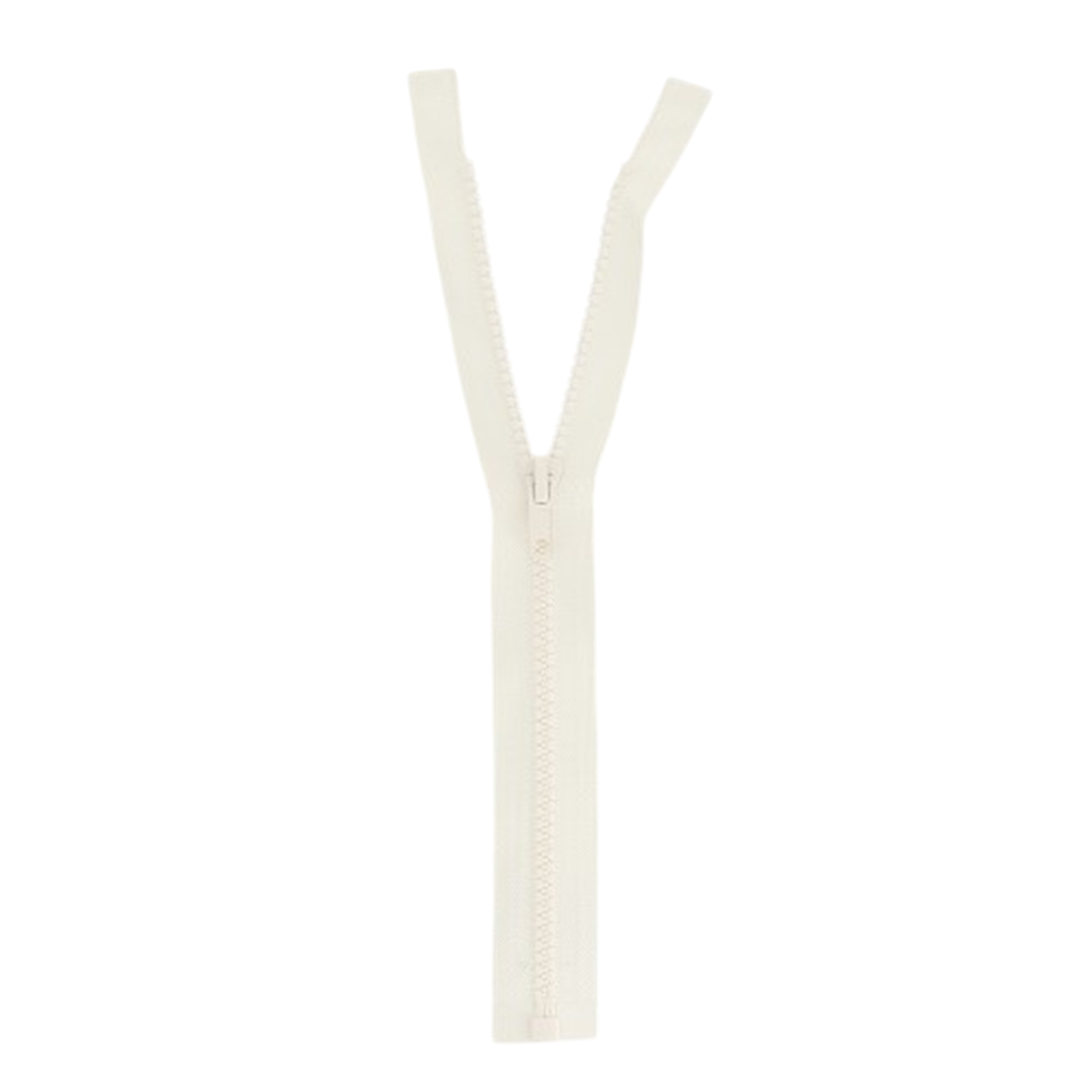 Fermeture à glissière  - Ecru - Séparable - Injecté : N° 5 - 40 cm - Plastique