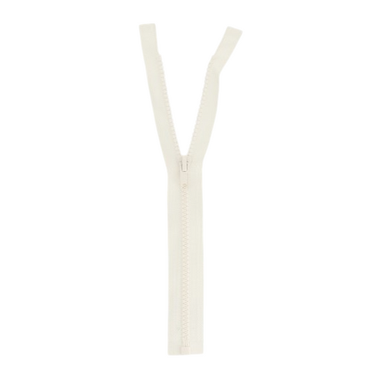 Fermeture à glissière  - Ecru - Séparable - Injecté : N° 5 - 40 cm - Plastique