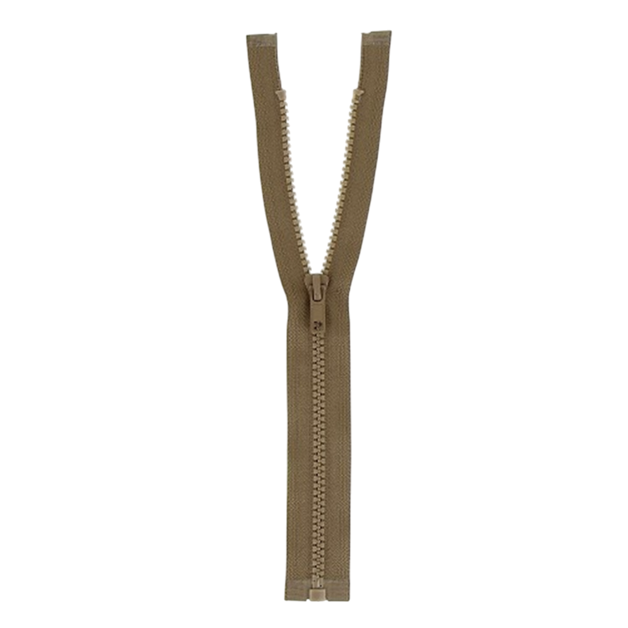 Fermeture à glissière  - Marron - Séparable - Injecté : N° 5 - 30 cm - Plastique