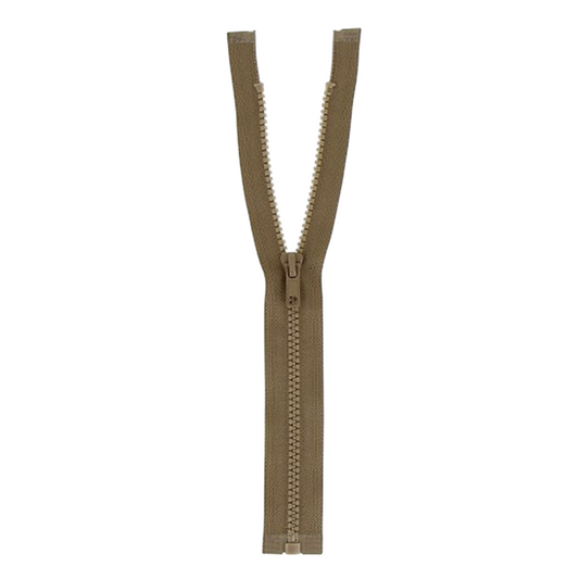 Fermeture à glissière  - Marron - Séparable - Injecté : N° 5 - 30 cm - Plastique
