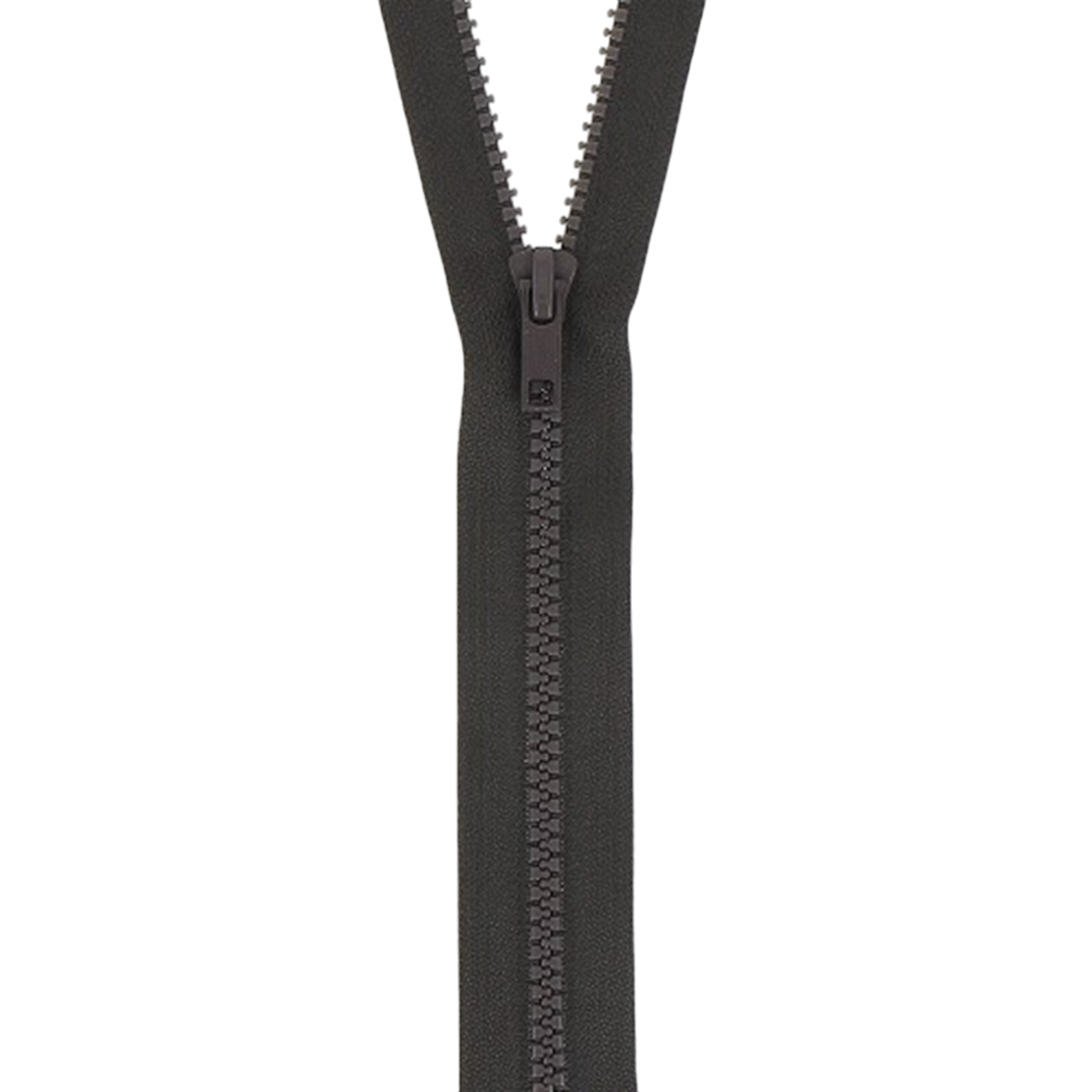 Fermeture à glissière  - Marron - Séparable - Injecté : N° 5 - 25 cm - Plastique