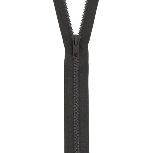 Fermeture à glissière  - Marron - Séparable - Injecté : N° 5 - 30 cm - Plastique