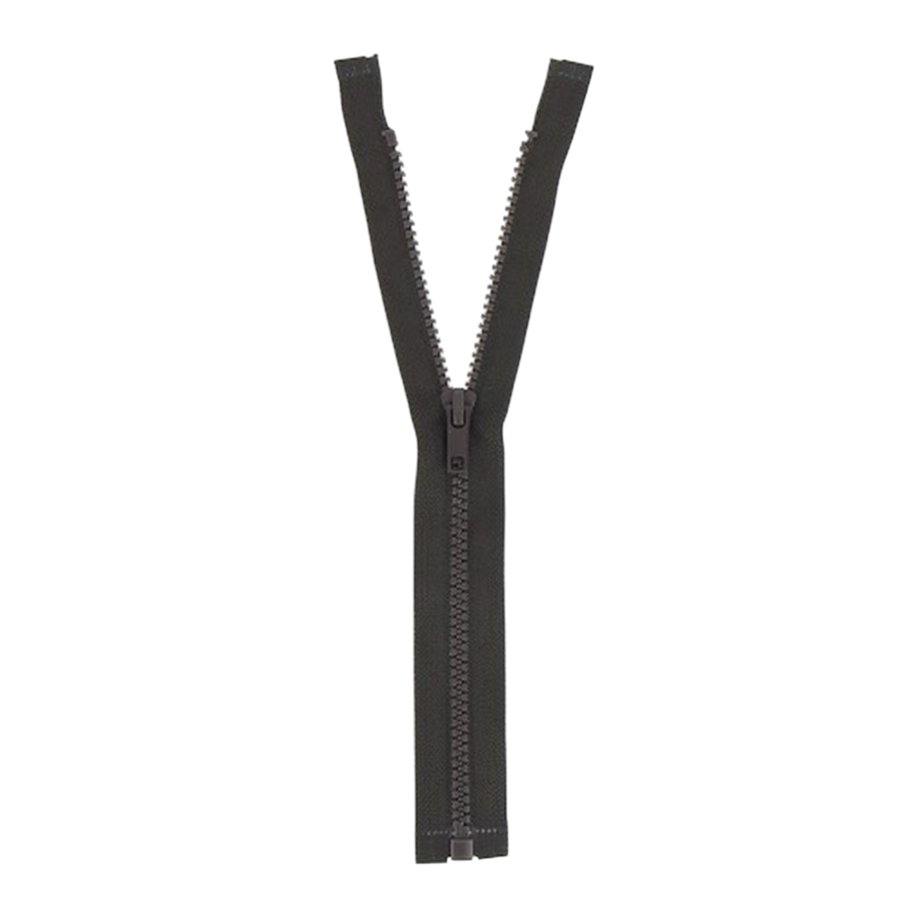Fermeture à glissière  - Marron - Séparable - Injecté : N° 5 - 40 cm - Plastique