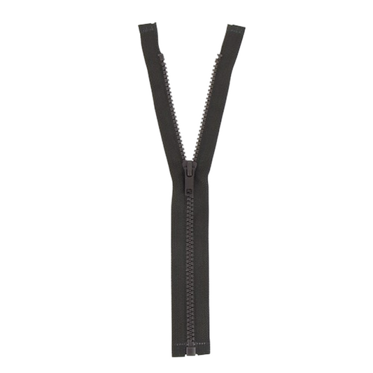 Fermeture à glissière  - Marron - Séparable - Injecté : N° 5 - 40 cm - Plastique