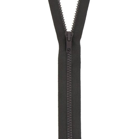Fermeture à glissière  - Marron - Séparable - Injecté : N° 5 - 45 cm - Plastique