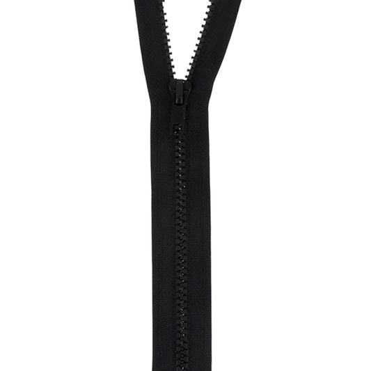 Fermeture à glissière  - Noir - Séparable - Injecté : N° 5 - 25 cm - Plastique